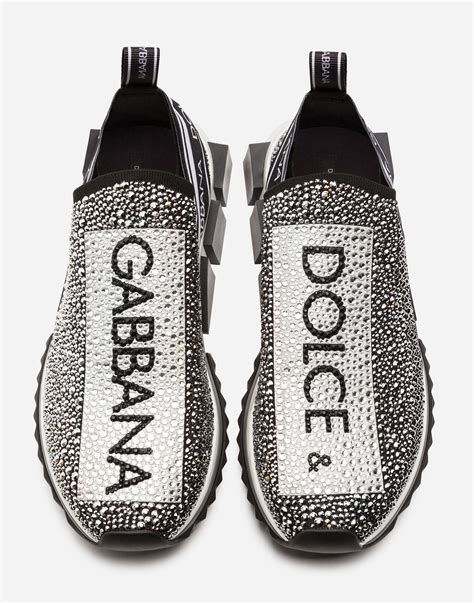 dolce gabbana sneaker rhinestone|dolce and gabbana platform sneakers.